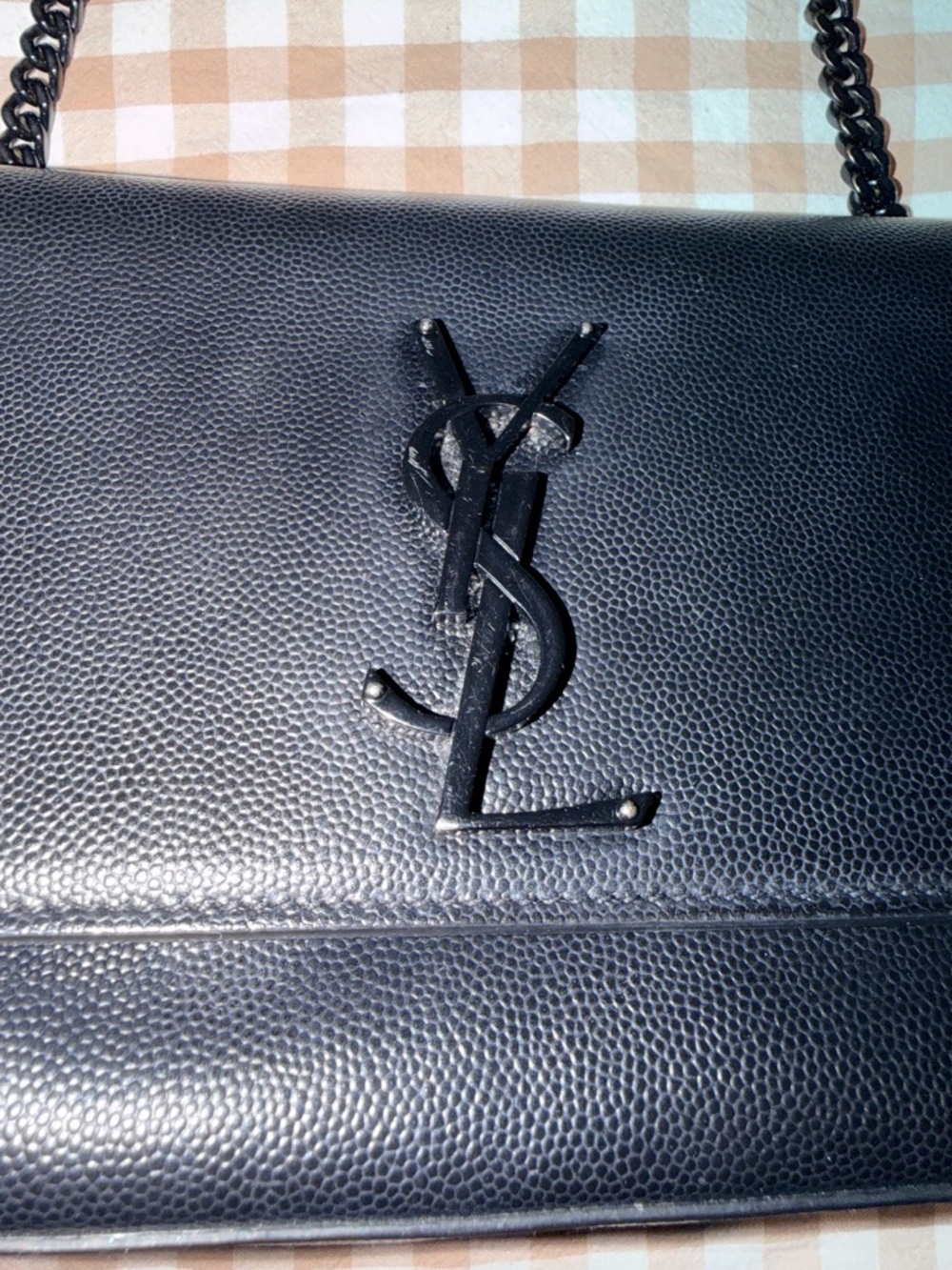 Saint Laurent Black Leather YSL Chain Bag - Picture 2 of 9
